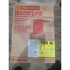 NEW IN BOX Square D HomeLine HOM612L100RB Circuit Breaker Load Center Outdoor
